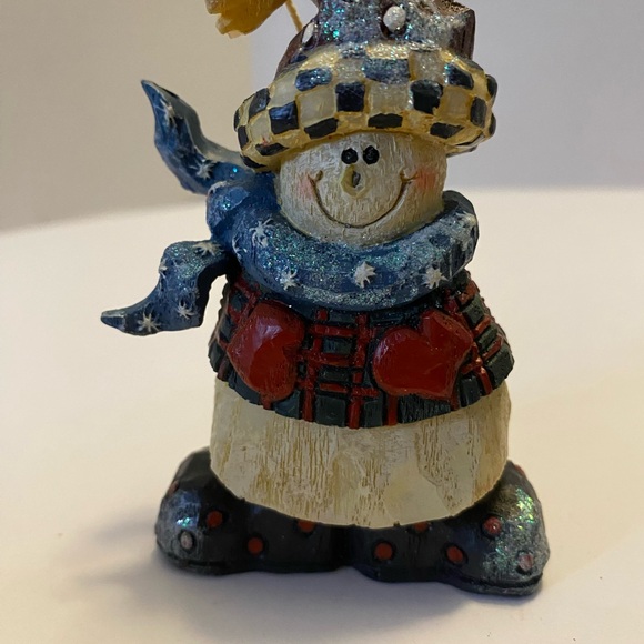 Vintage Folk Art  Festive Snowmen Christmas Ornament,Holiday Decoration - Picture 4 of 14